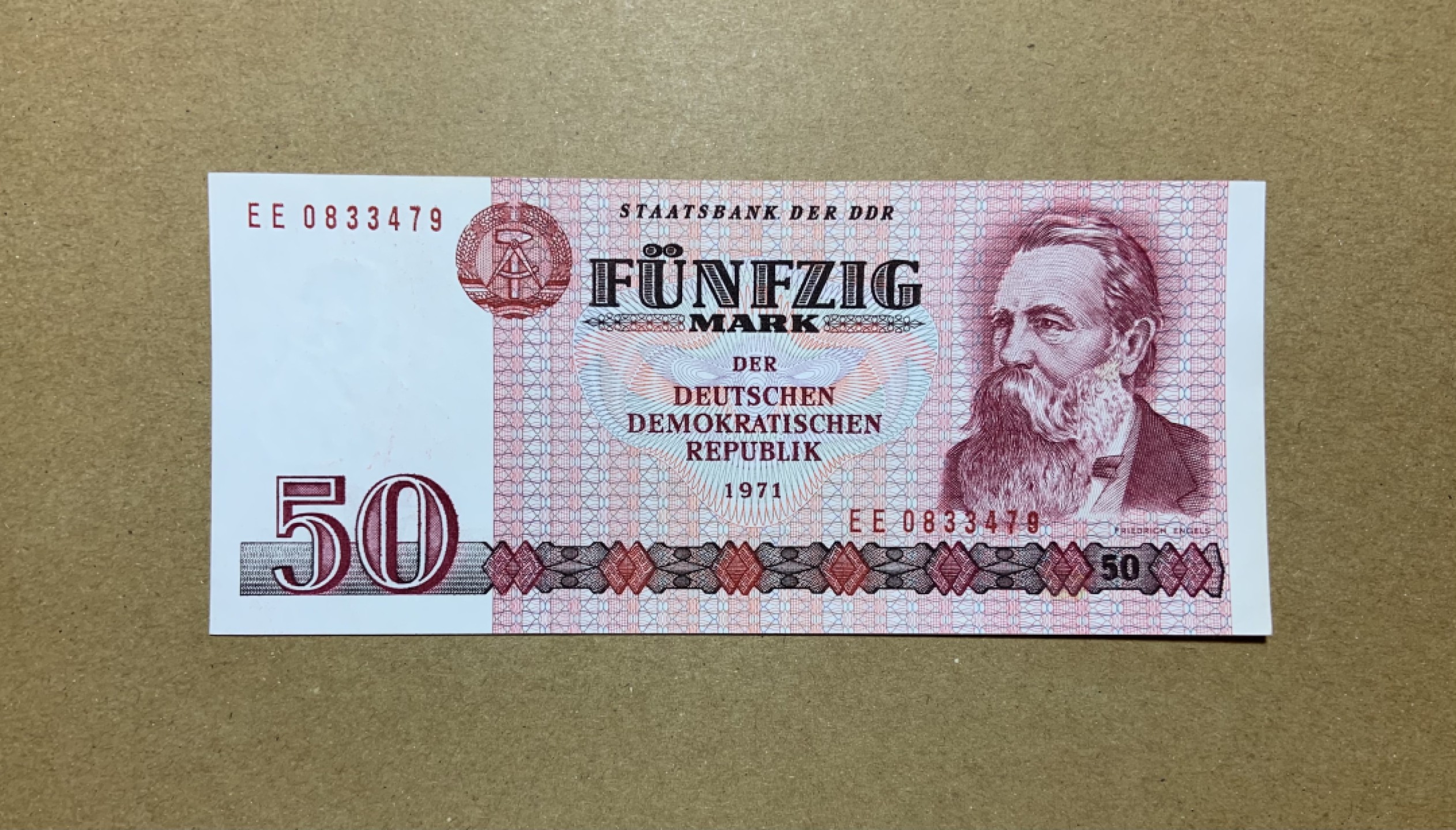 收藏联盟Quantum Auction 第198期拍卖 (已更新) 德国民主共和国1971年50马克 品相全新UNC 革命导师恩格斯