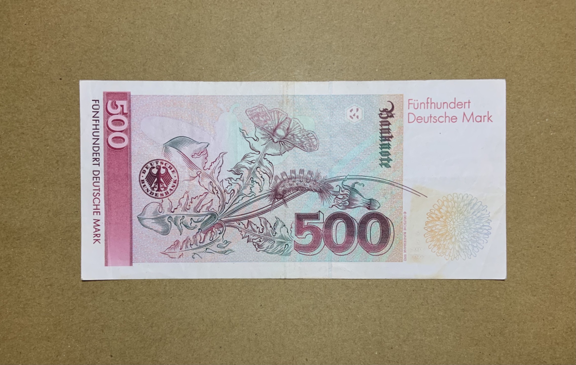 收藏联盟Quantum Auction 第198期拍卖 (已更新) 德国联邦1991年500马克 非全新 品相如图  AA冠 自然主义学者，昆虫学家和画家梅里安