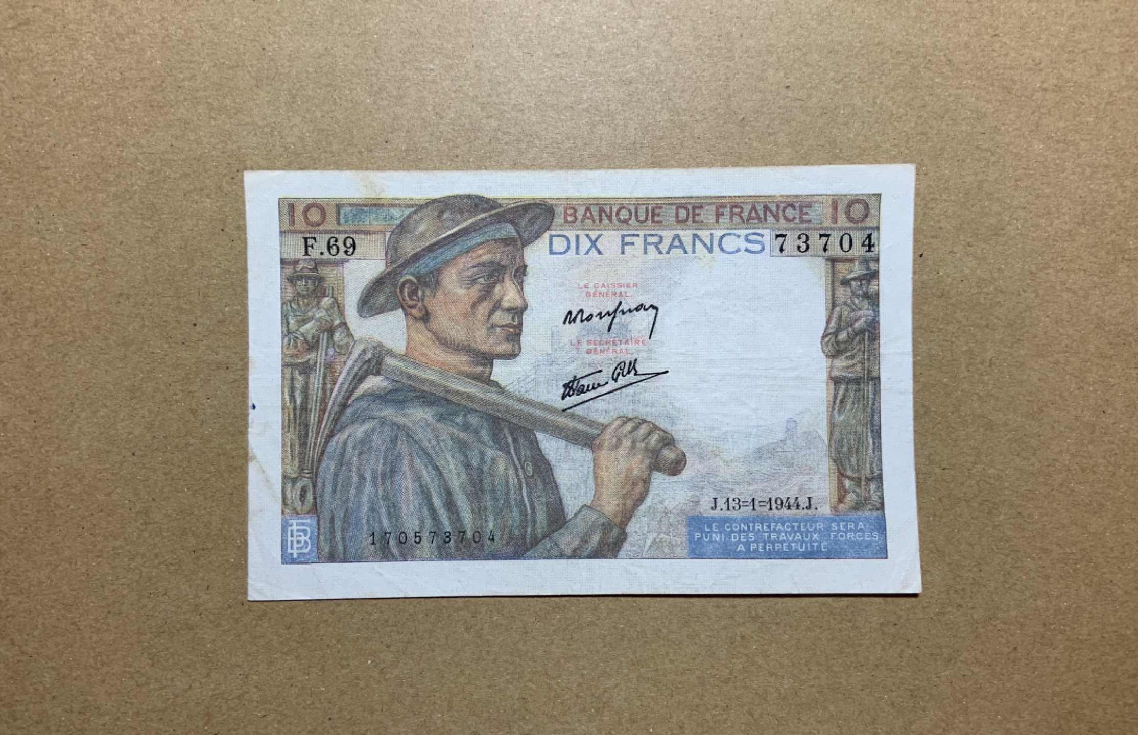 收藏联盟Quantum Auction 第198期拍卖 (已更新) 法国1944年10法郎 品相如图