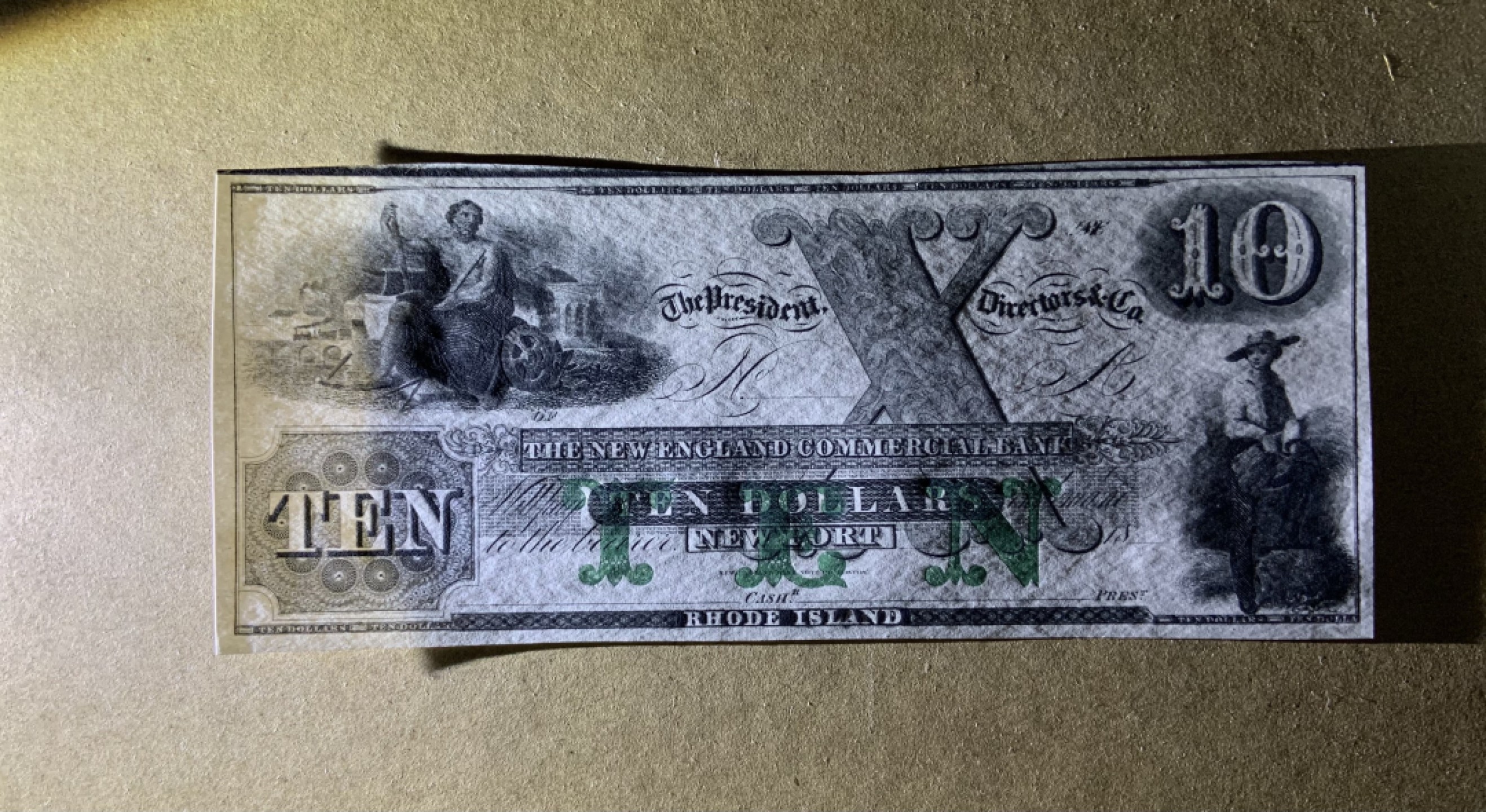 收藏联盟Quantum Auction 第198期拍卖 (已更新) 美国18XX年新英格兰商业银行10元 品相全新UNC