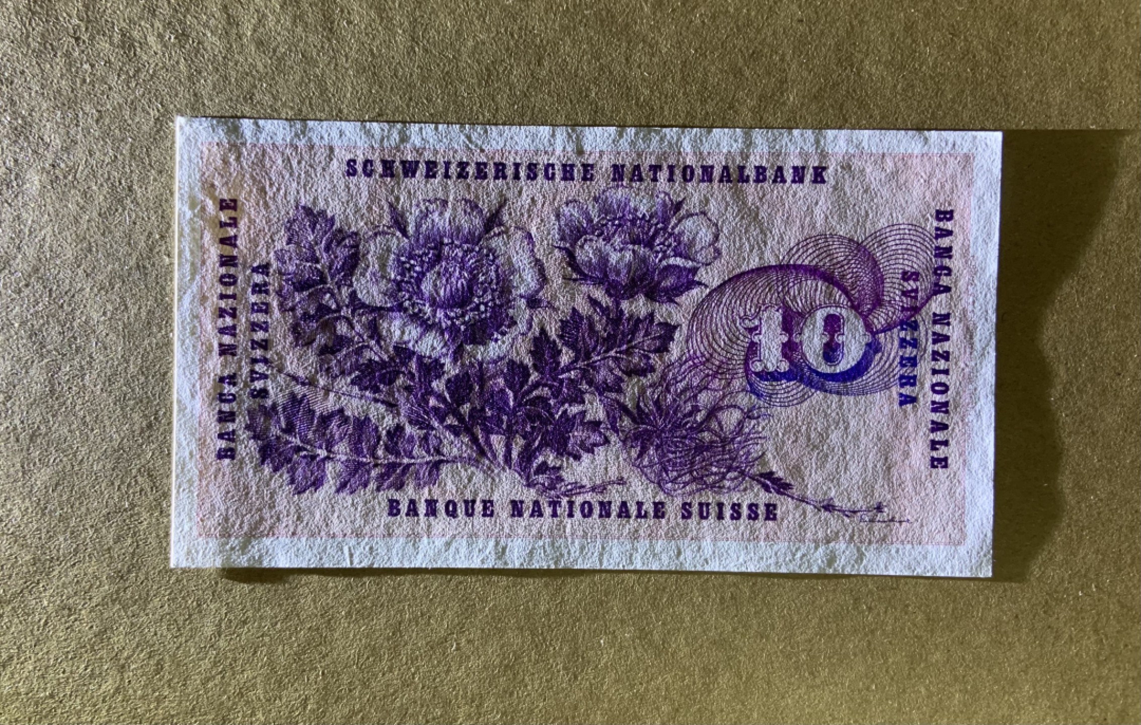 收藏联盟Quantum Auction 第198期拍卖 (已更新) 瑞士1974年10法郎 品相UNC-