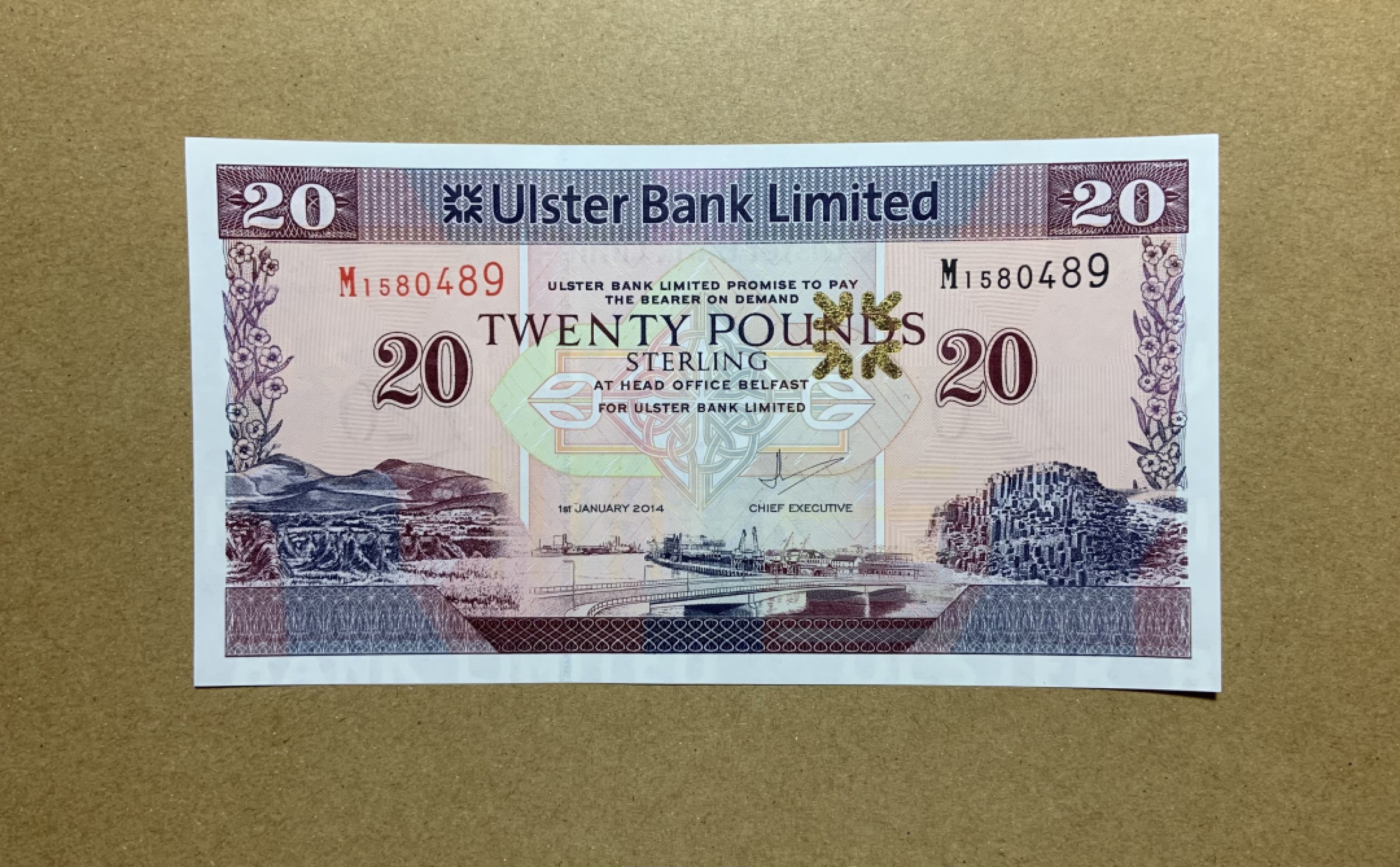 收藏联盟Quantum Auction 第198期拍卖 (已更新) 北爱尔兰优斯特银行2014年20镑 品相全新UNC