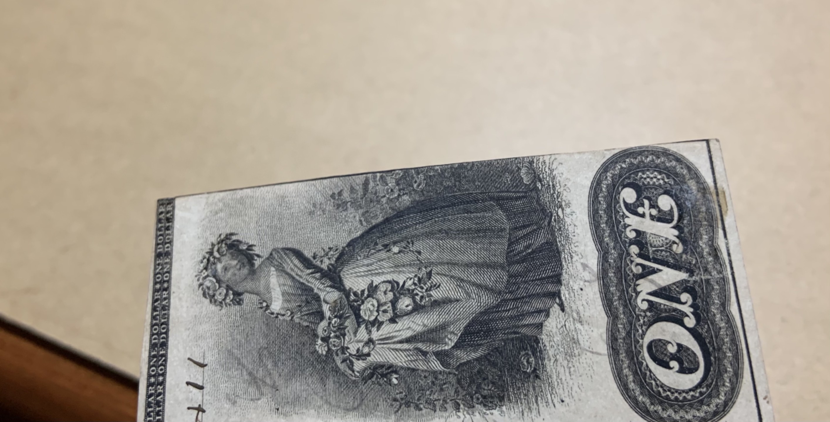 收藏联盟Quantum Auction 第198期拍卖 (已更新) 美国1858年俄亥俄州莱昂斯城市银行1元 品相UNC- 稀少手签实票有序列号