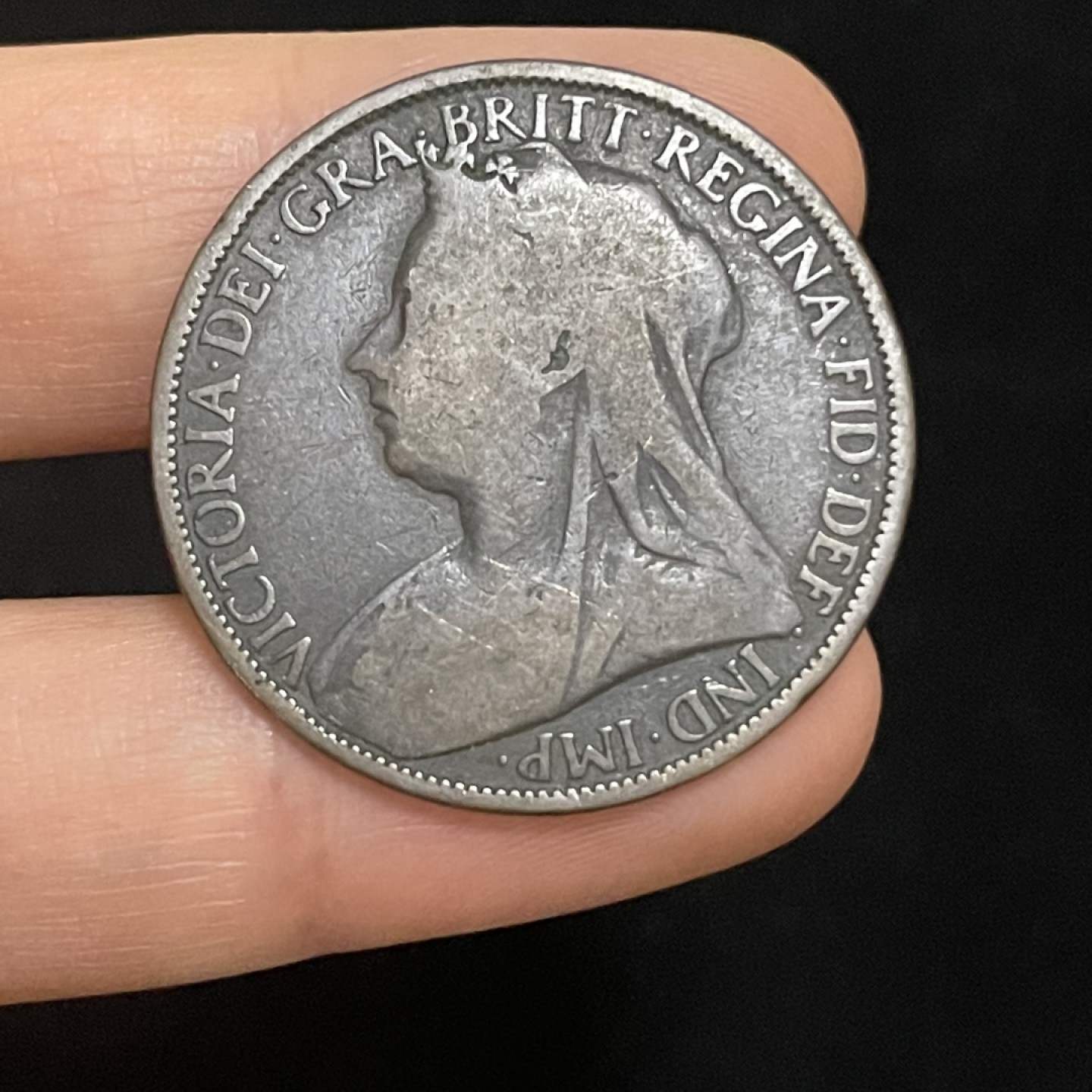 外国硬币0元起拍（3） 1896维多利亚女王 1便士大铜币