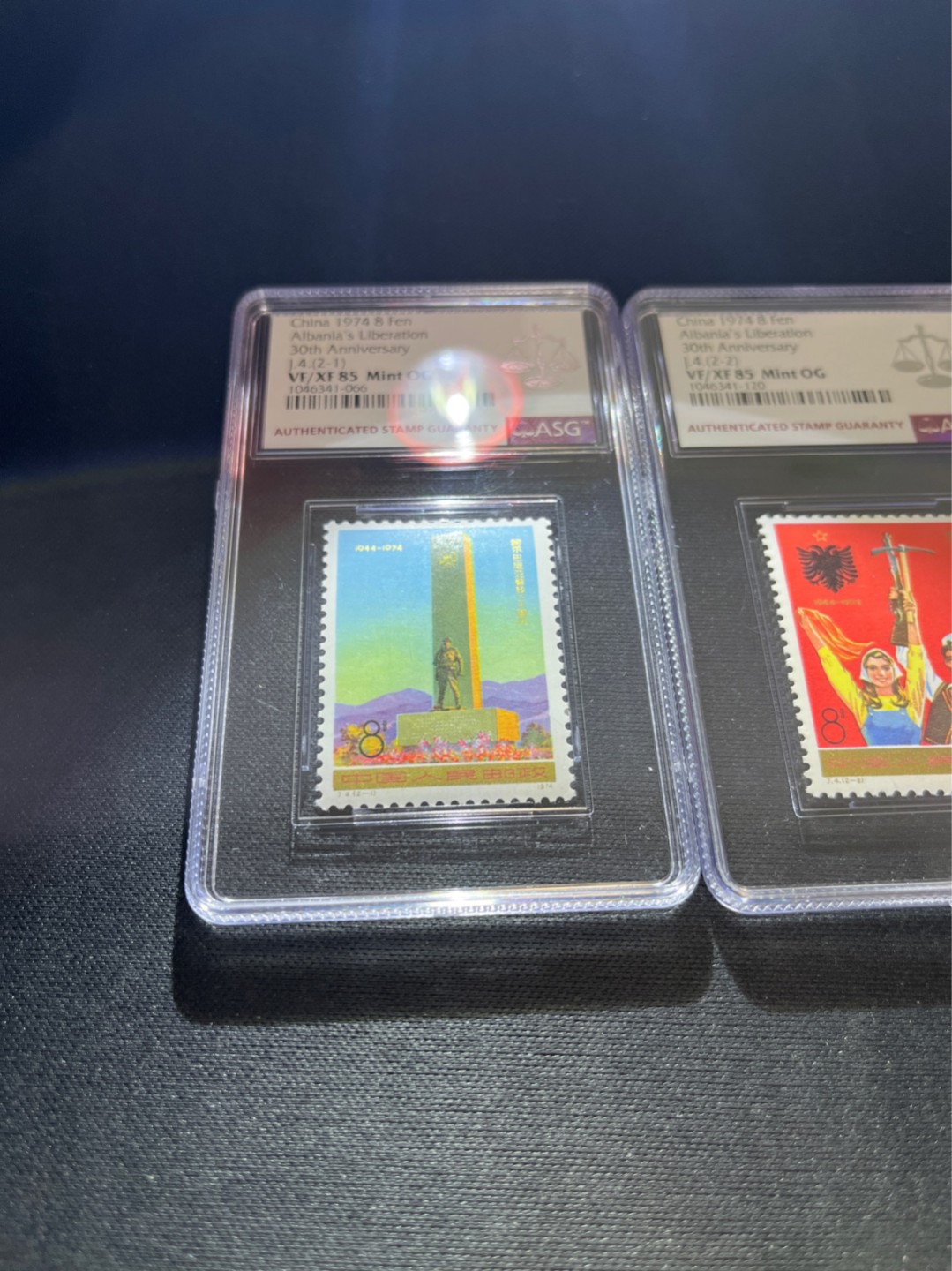 洪涛臻品 精选邮票限时拍卖第五十二期 J4阿尔巴尼亚新全 ASG85分OG  金粉亮，JT早期精品套票，版撕绝中绝送评，最严格时期出分，超高性价比，85分的价格，95分的品质，目前ASG评级处于初级阶段，注意趁早下手囤精品货，未来一定有意想不到的收获