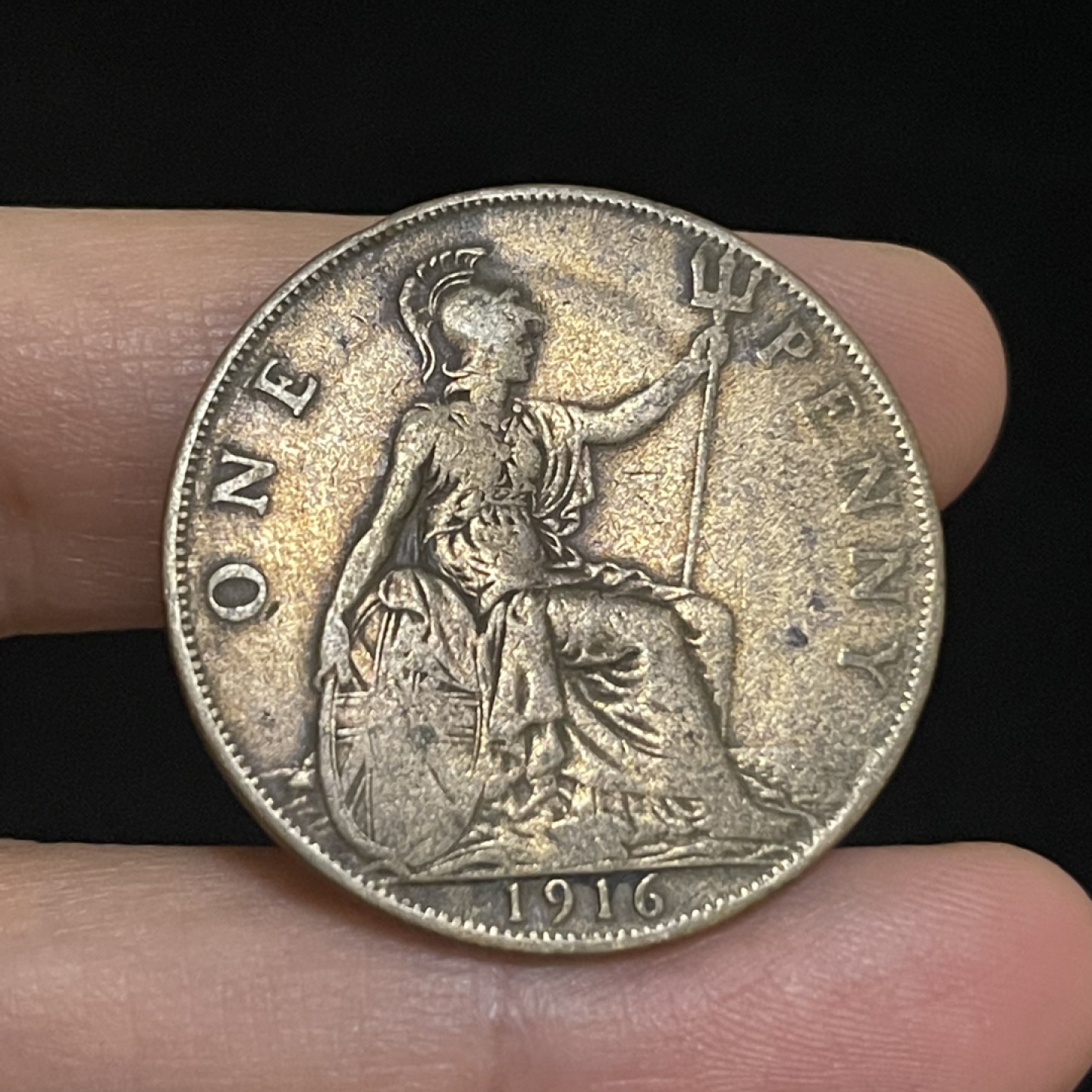 外国硬币0元起拍（3） 1916乔治五世 1便士大铜币
