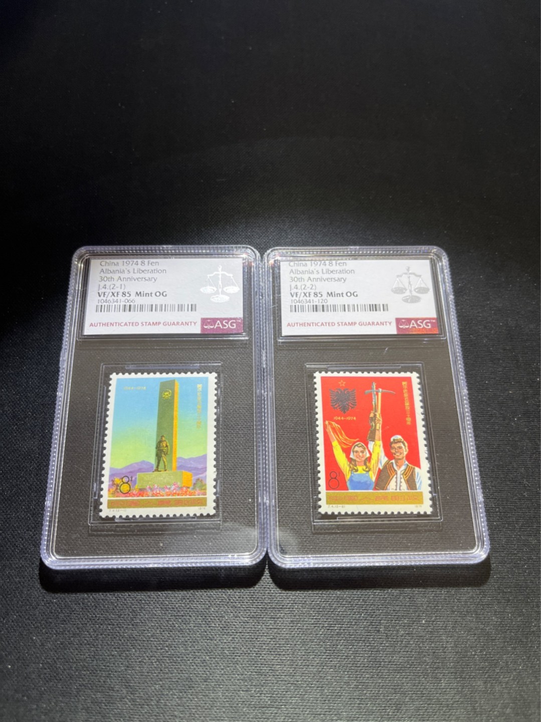 洪涛臻品 精选邮票限时拍卖第五十二期 J4阿尔巴尼亚新全 ASG85分OG  金粉亮，JT早期精品套票，版撕绝中绝送评，最严格时期出分，超高性价比，85分的价格，95分的品质，目前ASG评级处于初级阶段，注意趁早下手囤精品货，未来一定有意想不到的收获