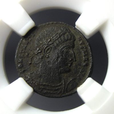 古罗马铜币,君士坦丁二世,AD337-340,AE3铜币,17.5mm,2.6g,自打标签盒子R0836mx - 古罗马铜币,君士坦丁二世,AD337-340,AE3铜币,17.5mm,2.6g,自打标签盒子R0836mx