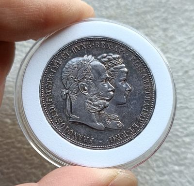 古币铜钱、各国金银铜币，彼得堡世界钱币勋章拍卖第22期 - 奥地利1879年茜茜公主银婚2弗洛林银币，MS级转光好品。25克90银，热门品种