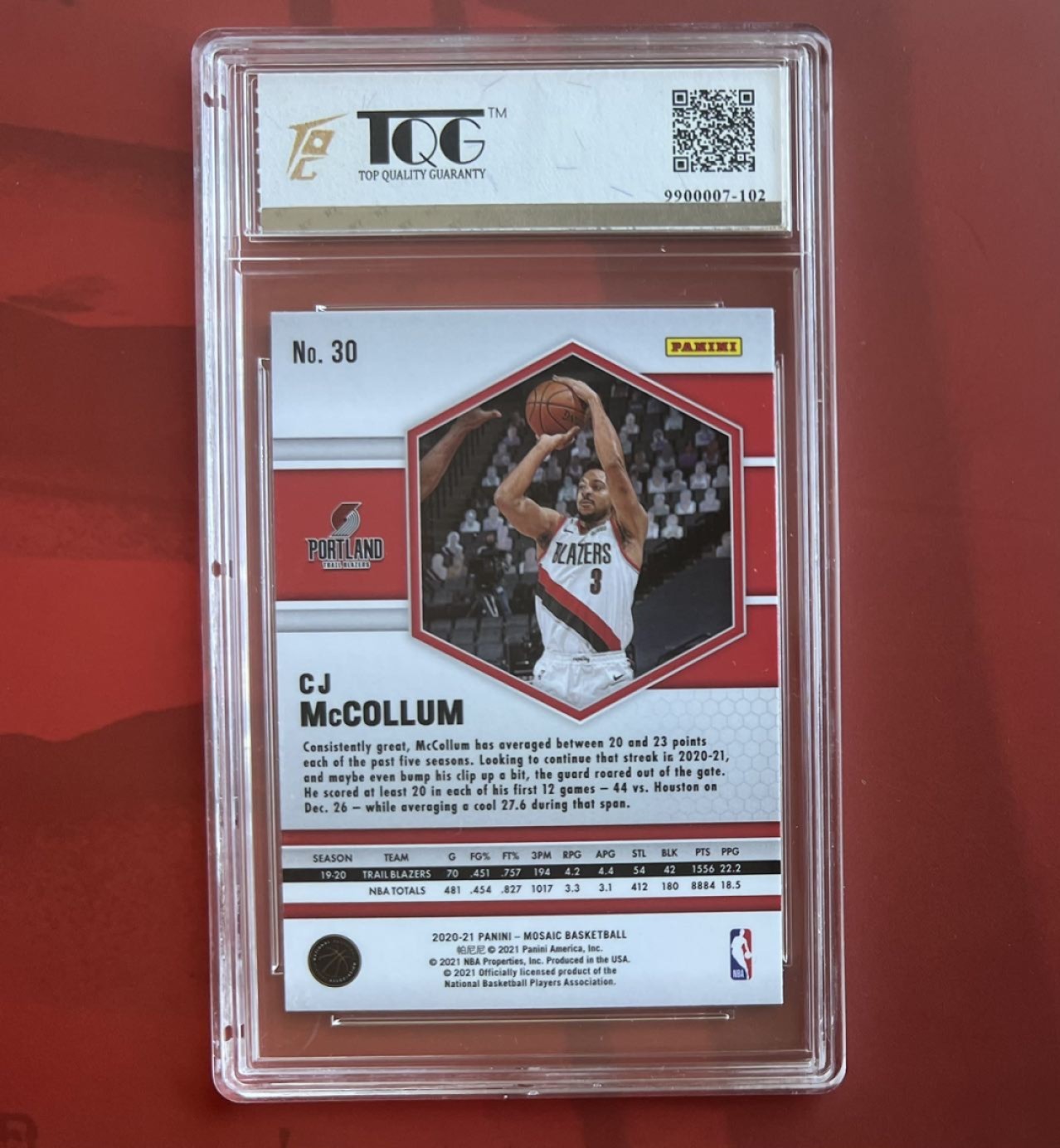 【稀奇送评】【TQG星卡评级】福利限时拍专场【1】 CJ MCCOLLUM (迈克拉姆)