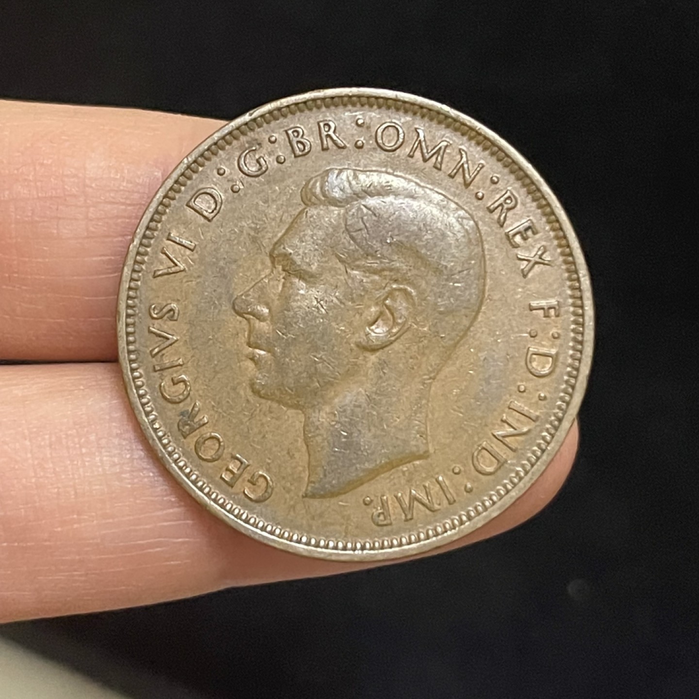 外国硬币0元起拍（3） 1948乔治六世 一便士铜币