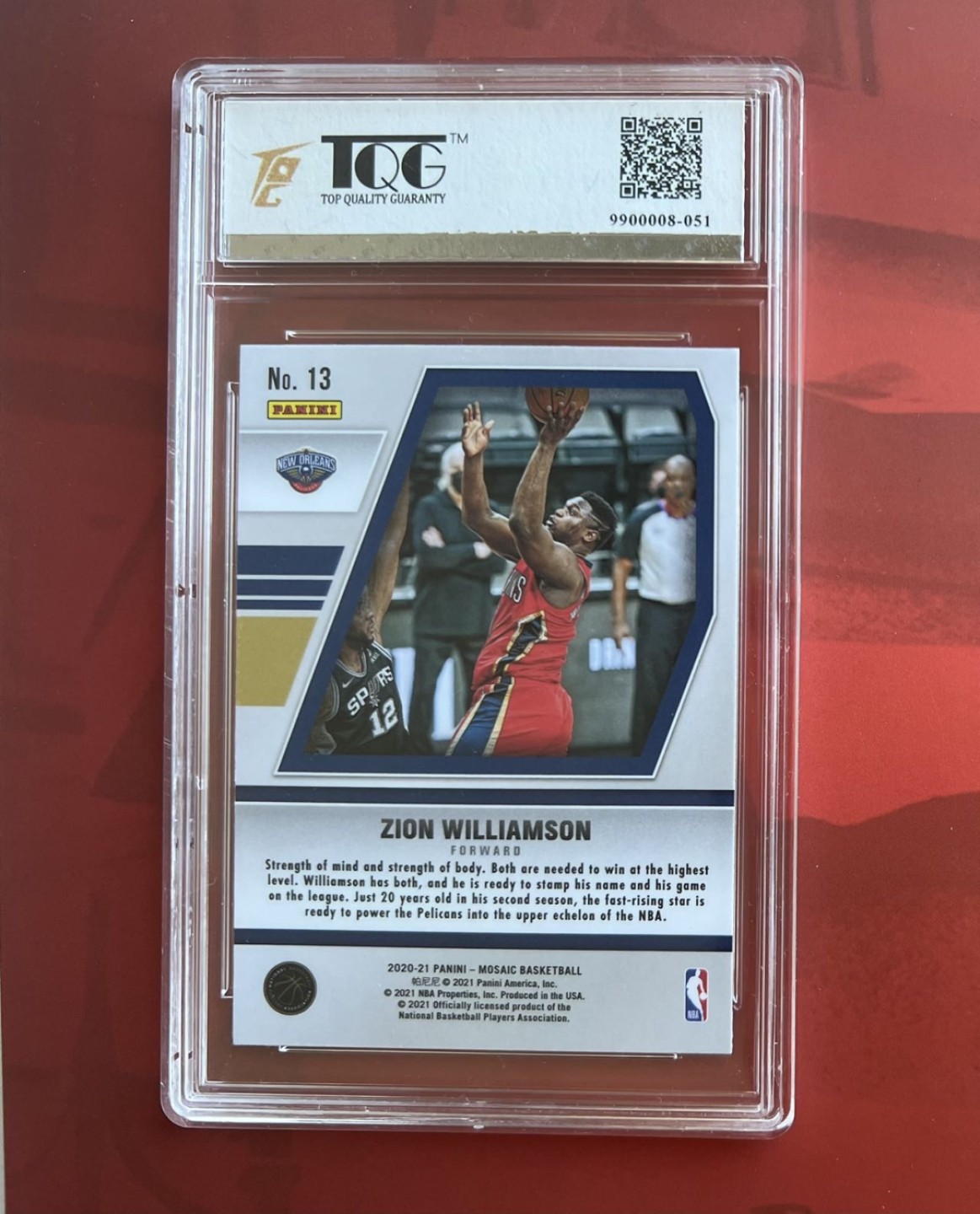 【稀奇送评】【TQG星卡评级】福利限时拍专场【1】 ZION WILLIAMSON (锡安胖虎)