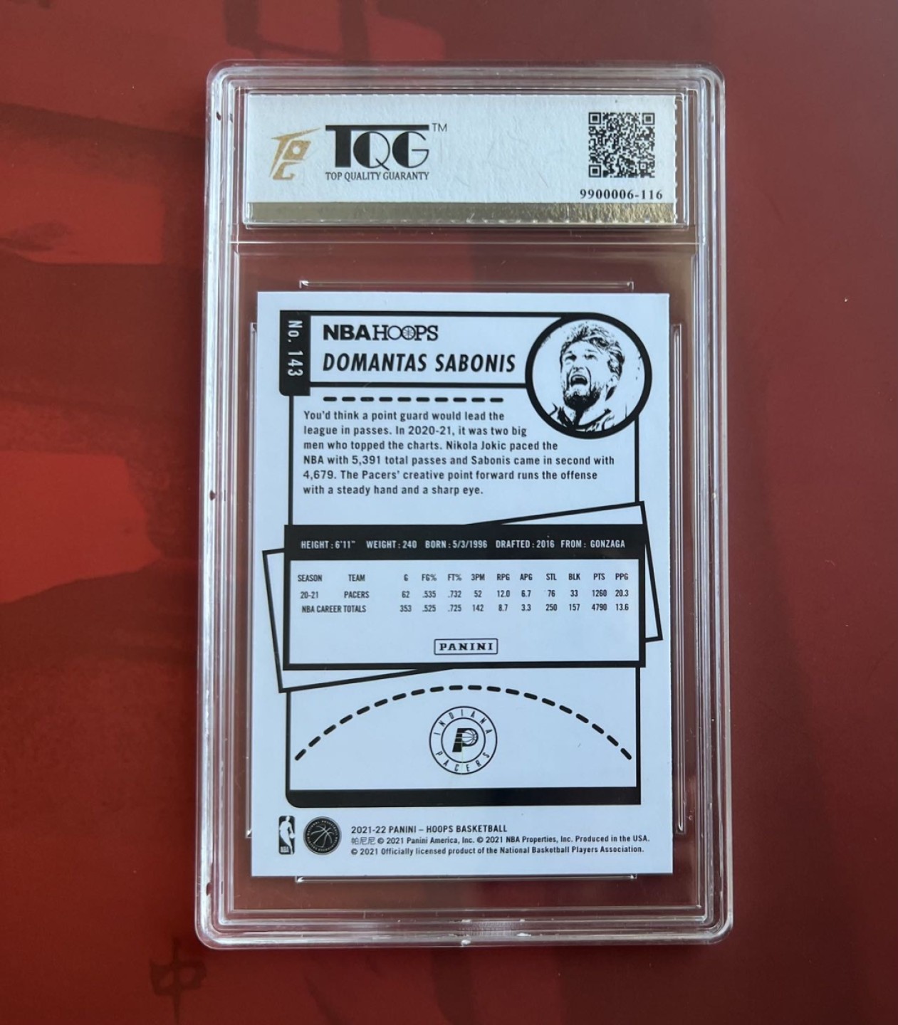 【稀奇送评】【TQG星卡评级】福利限时拍专场【1】 DOMANTS SABONIS (萨博尼斯)