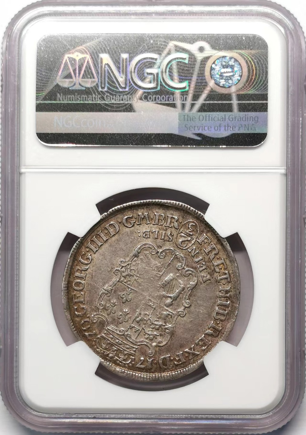 凡希社世界钱币微拍第二百十五期——德奥专场 1770布伦瑞克吕内堡野人2/3泰勒NGC-XF40英王乔治三世兼领！