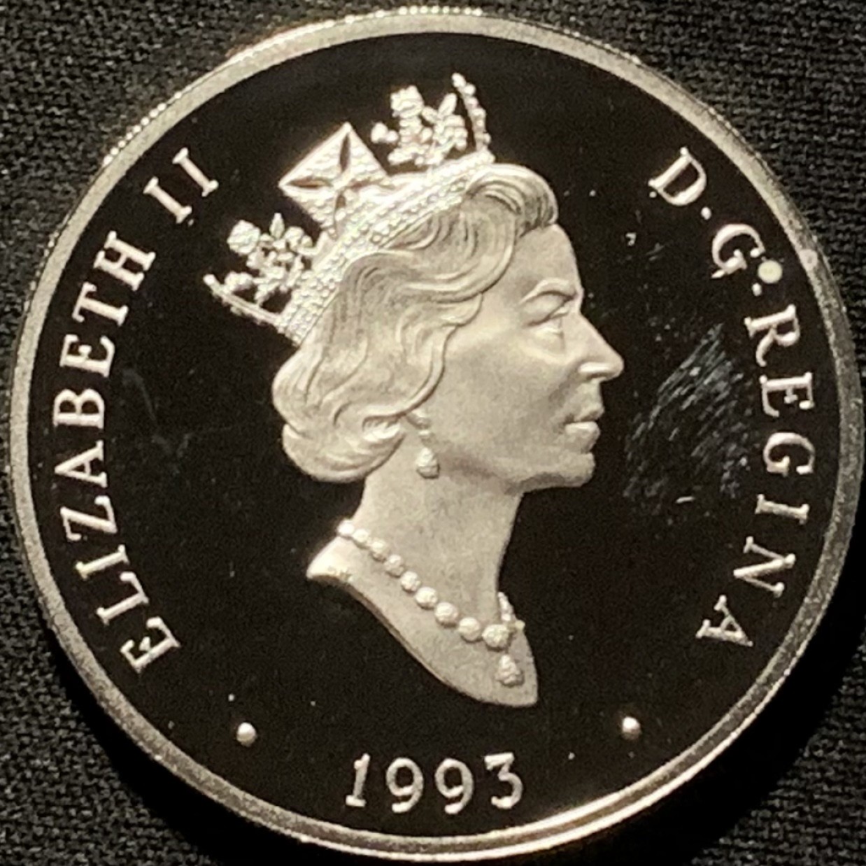 紫瑗钱币——第216期拍卖 加拿大 1993年 航空系列 飞行员 罗伯特·卡迈克尔 20元 镶金 31.1克 0.925银 精制