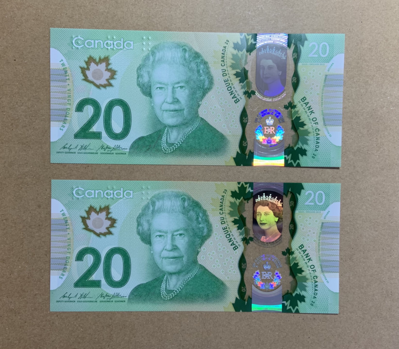 收藏联盟Quantum Auction 第198期拍卖 (已更新) 加拿大2015年20元两连号 品相全新UNC  女王是在位时间最长的君主纪念钞