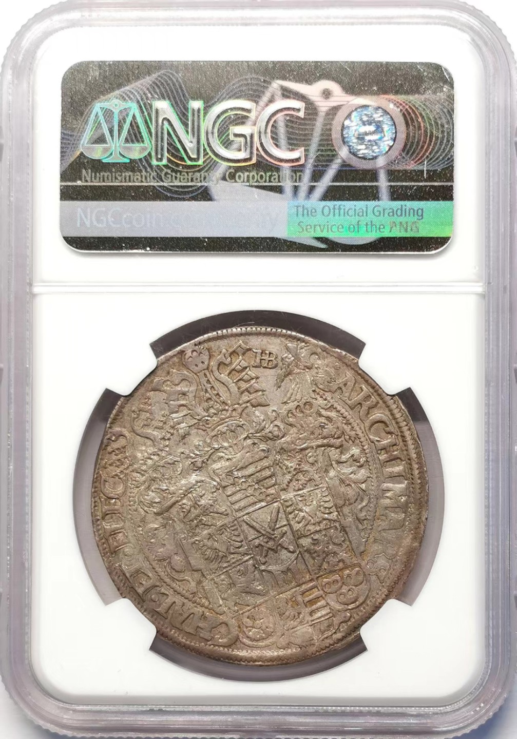 凡希社世界钱币微拍第二百十五期——德奥专场 荐！1568萨克森选侯国奥古斯塔执剑泰勒大银NGC-MS61原味淡彩品质稀见！