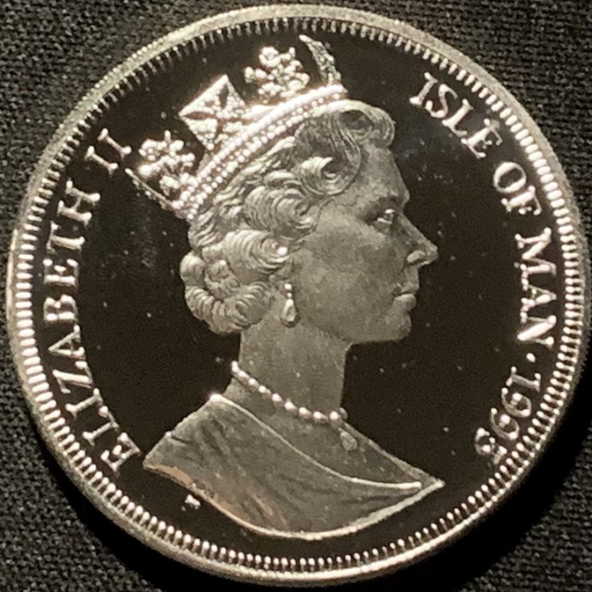 紫瑗钱币——第216期拍卖 马恩岛 1995年 土耳其梵猫 1克朗 31.1克 0.999银 精制