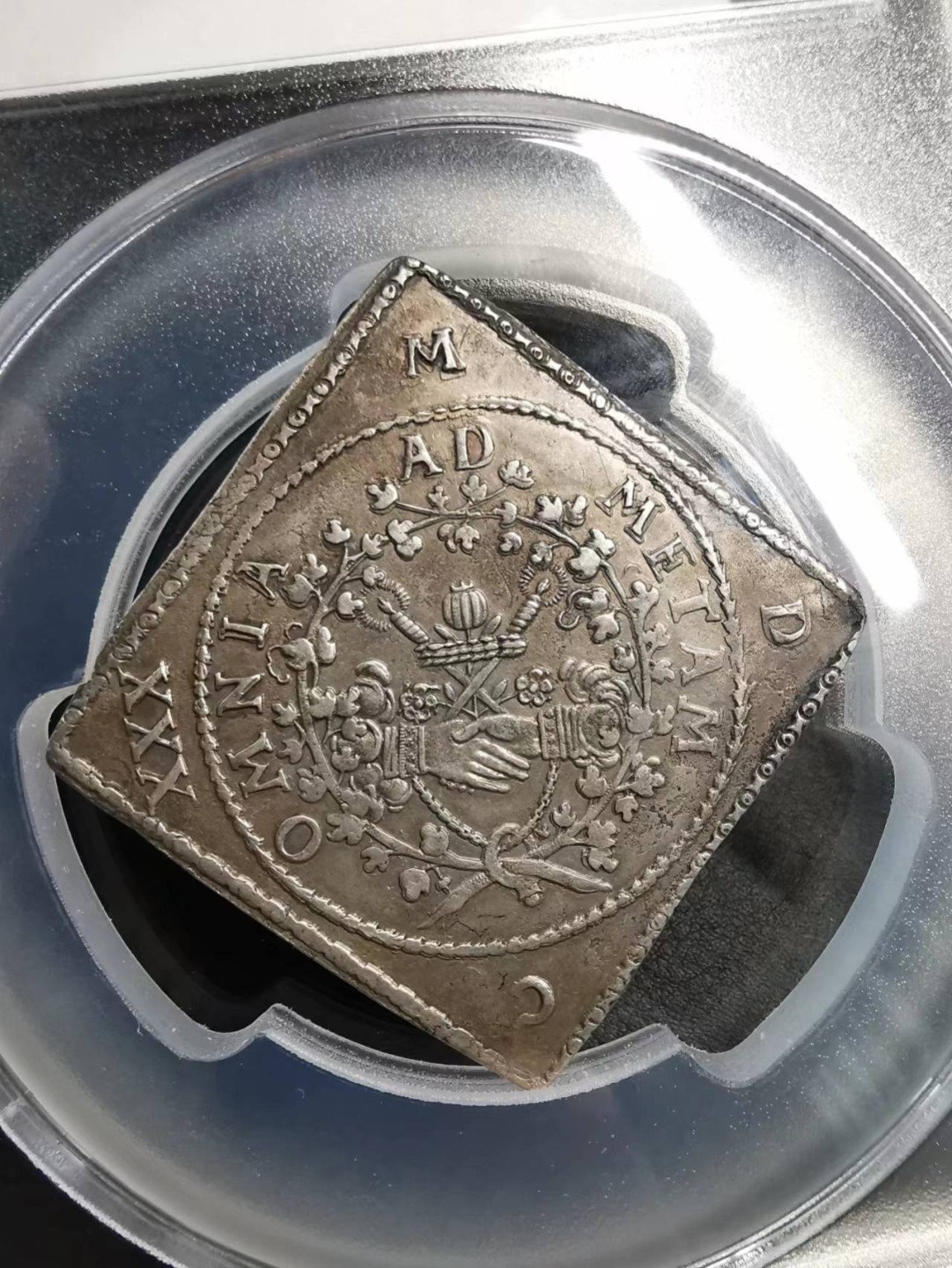 凡希社世界钱币微拍第二百十五期——德奥专场 荐！1630萨克森选侯国约翰乔治Klippe菱形泰勒大银PCGS-AU50珍稀品种！