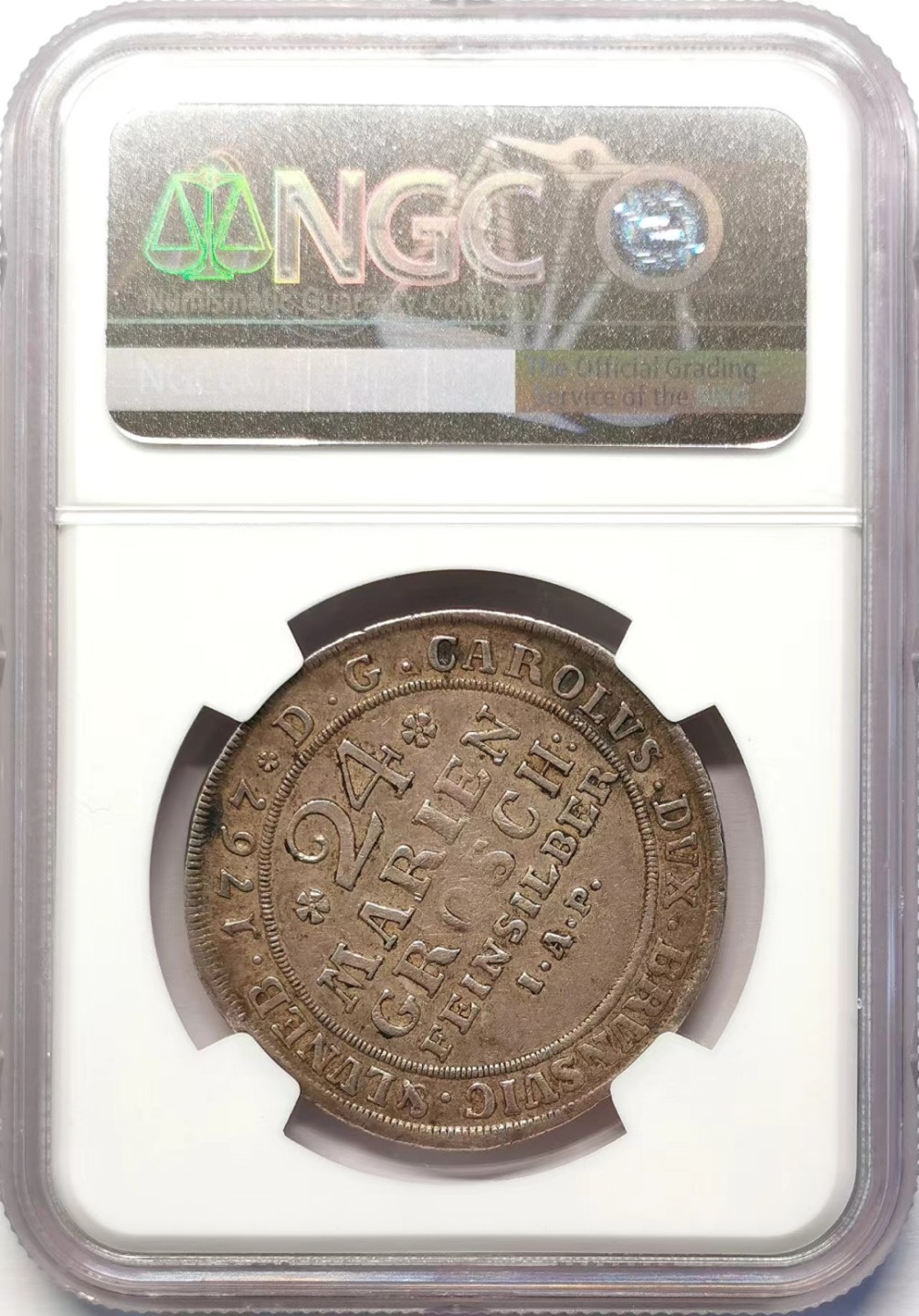 凡希社世界钱币微拍第二百十五期——德奥专场 1767布伦瑞克沃芬布特尔野人24MG银币NGC-AU53