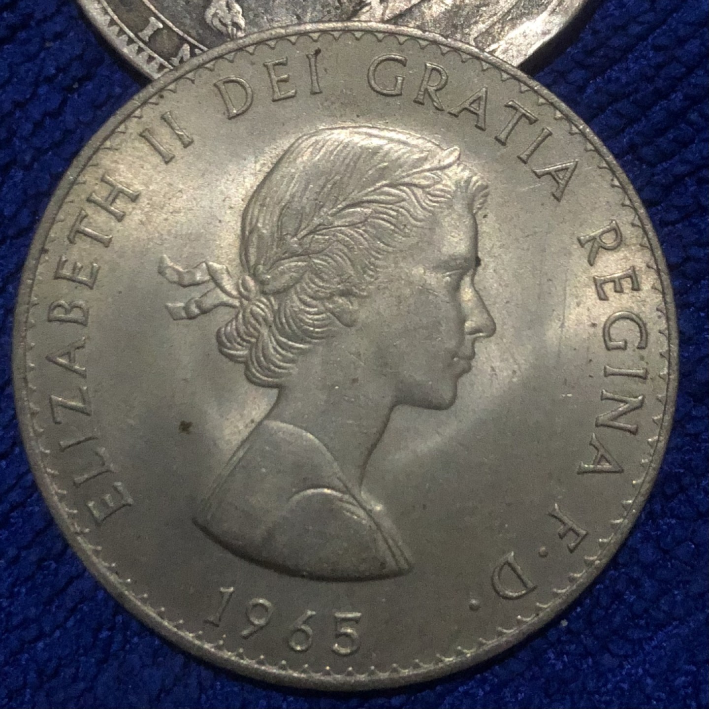 【保诚微拍】第36期  古今中外币章（部分评级）14号晚上七点半自动开拍！！！ 英国 1965年 丘吉尔 克朗 纪念币 镍币（38mm，28克）