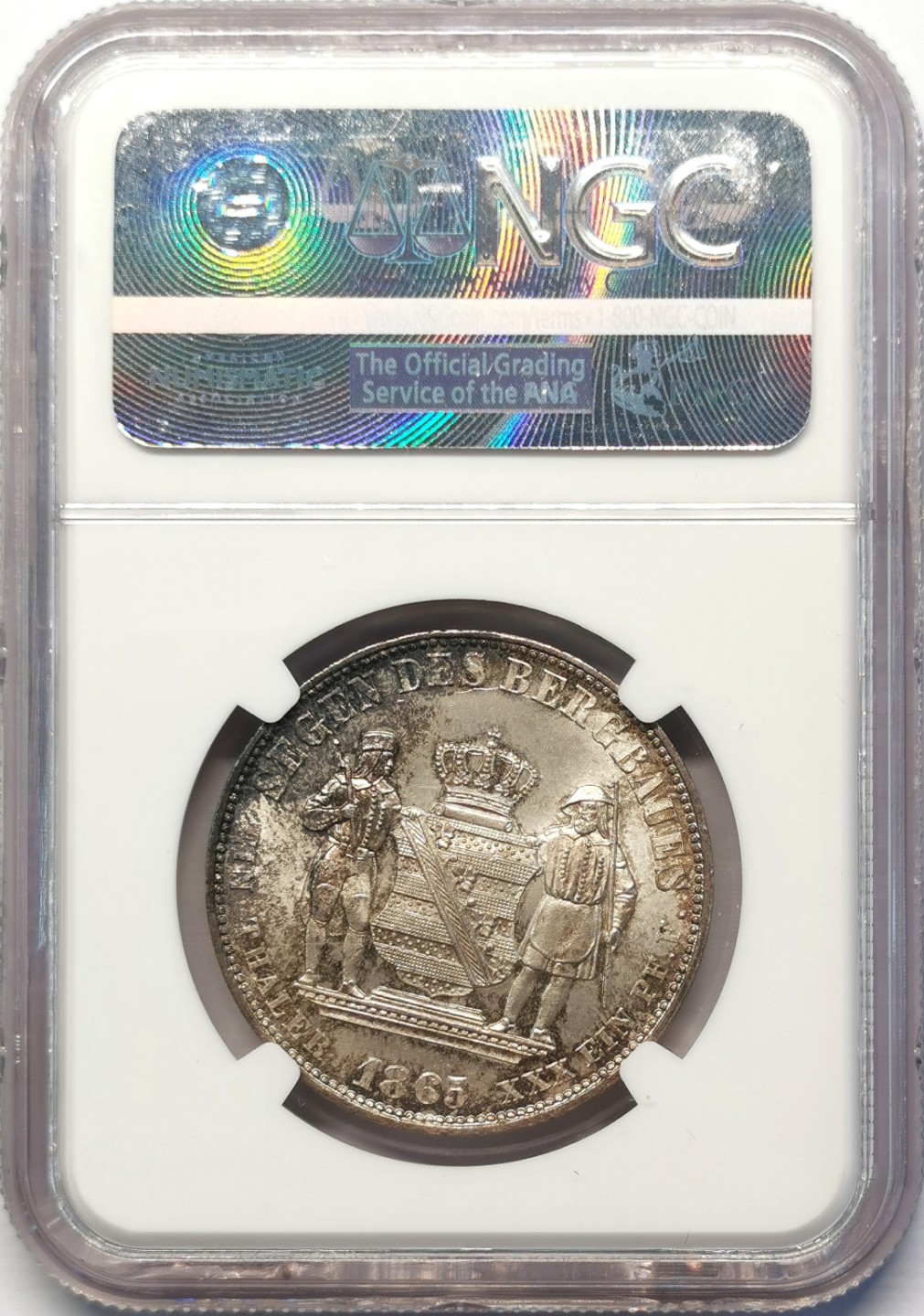 凡希社世界钱币微拍第二百十五期——德奥专场 1865萨克森矿业泰勒NGC-MS65高分！