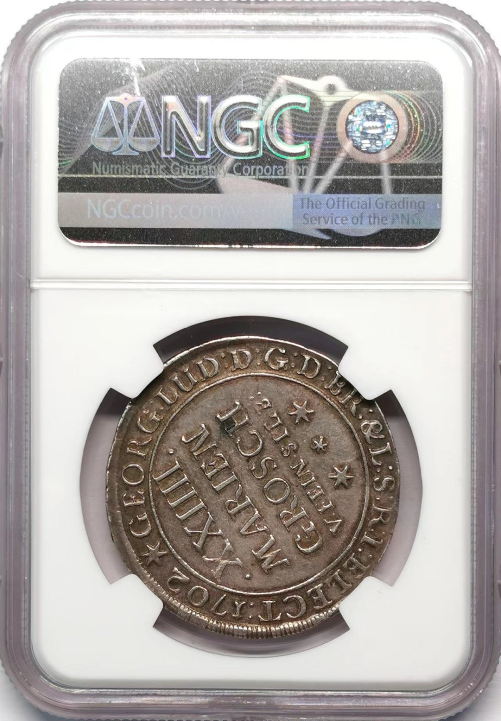 凡希社世界钱币微拍第二百十五期——德奥专场 1702布伦瑞克吕内堡野人24MG银币NGC-AU53黑彩！