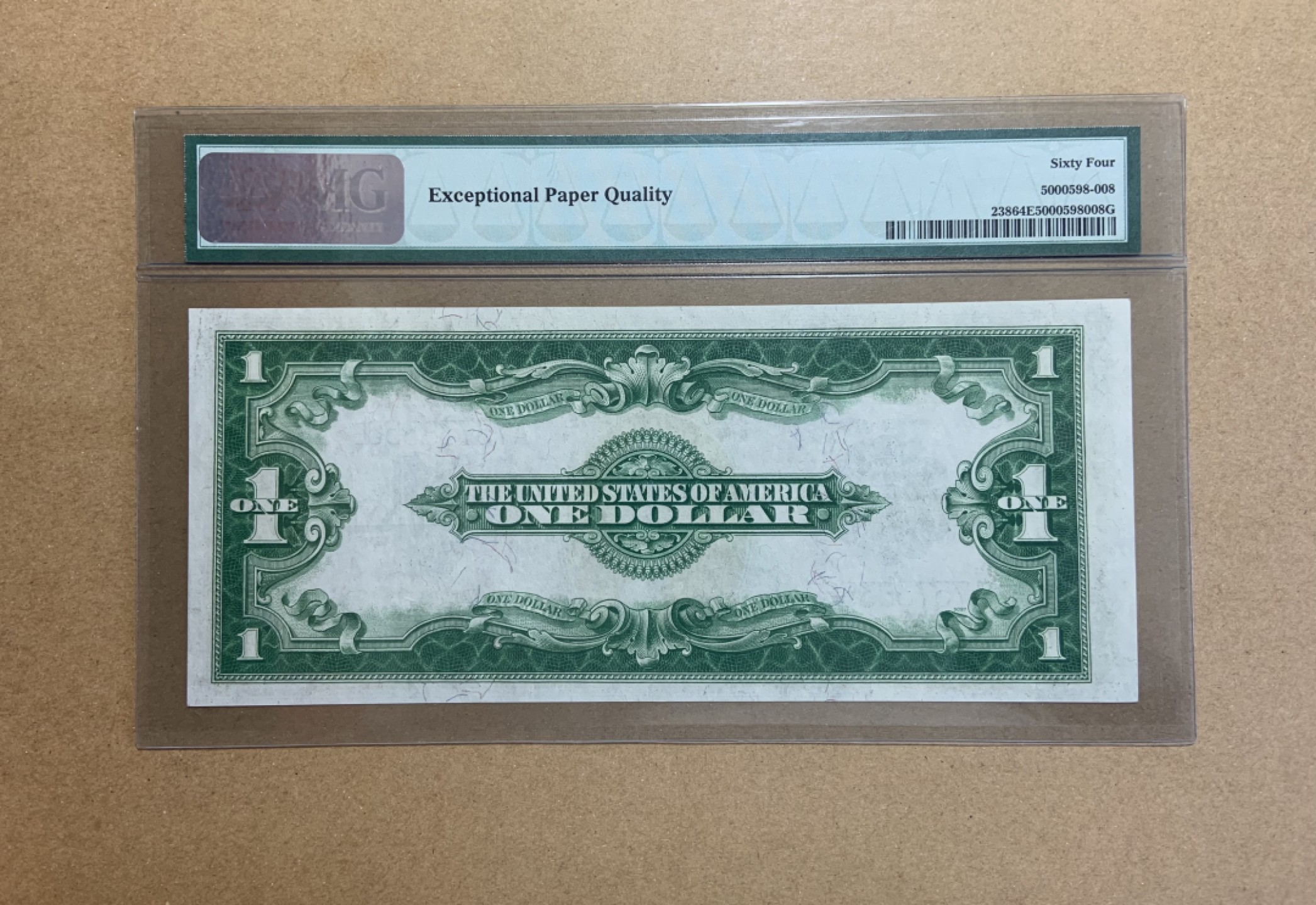 收藏联盟Quantum Auction 第198期拍卖 (已更新) 美国1923年1美元银币券 PMG64e 大票幅版