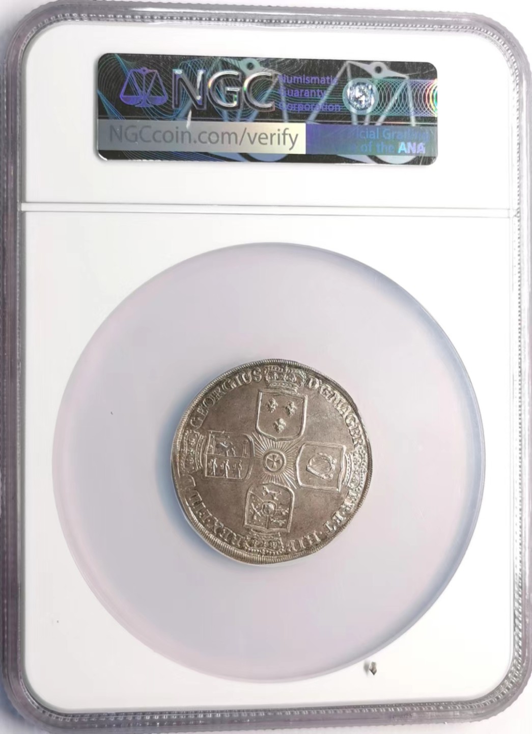 凡希社世界钱币微拍第二百十五期——德奥专场 荐！1725布伦瑞克吕内堡野人大型泰勒NGC-AU58淡彩底板绝佳！！