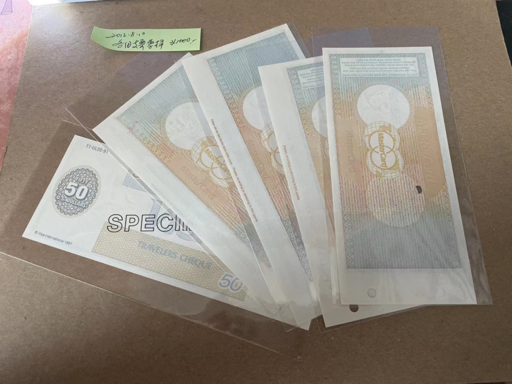 【Blue Auction】✨世界纸币精拍第235期【精】 【一组6张】多国支票样钞一组 PCGS66EPQ&全新UNC