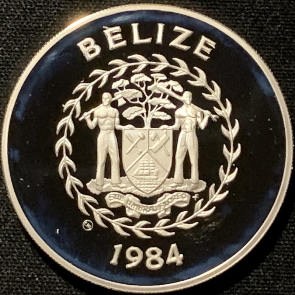 紫瑗钱币——第216期拍卖  共2张 伯利兹 1984年 亚特兰大奥运会 自行车 20元 23.33克 0.925银 精制