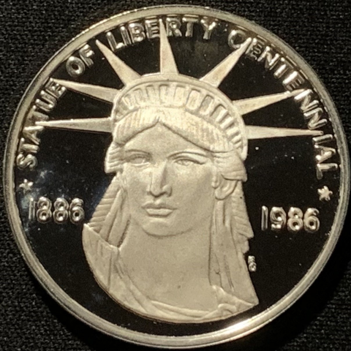 紫瑗钱币——第216期拍卖 美国 1986年 弗朗西斯·斯科特 基 银章 28.35克 0.925银 精制