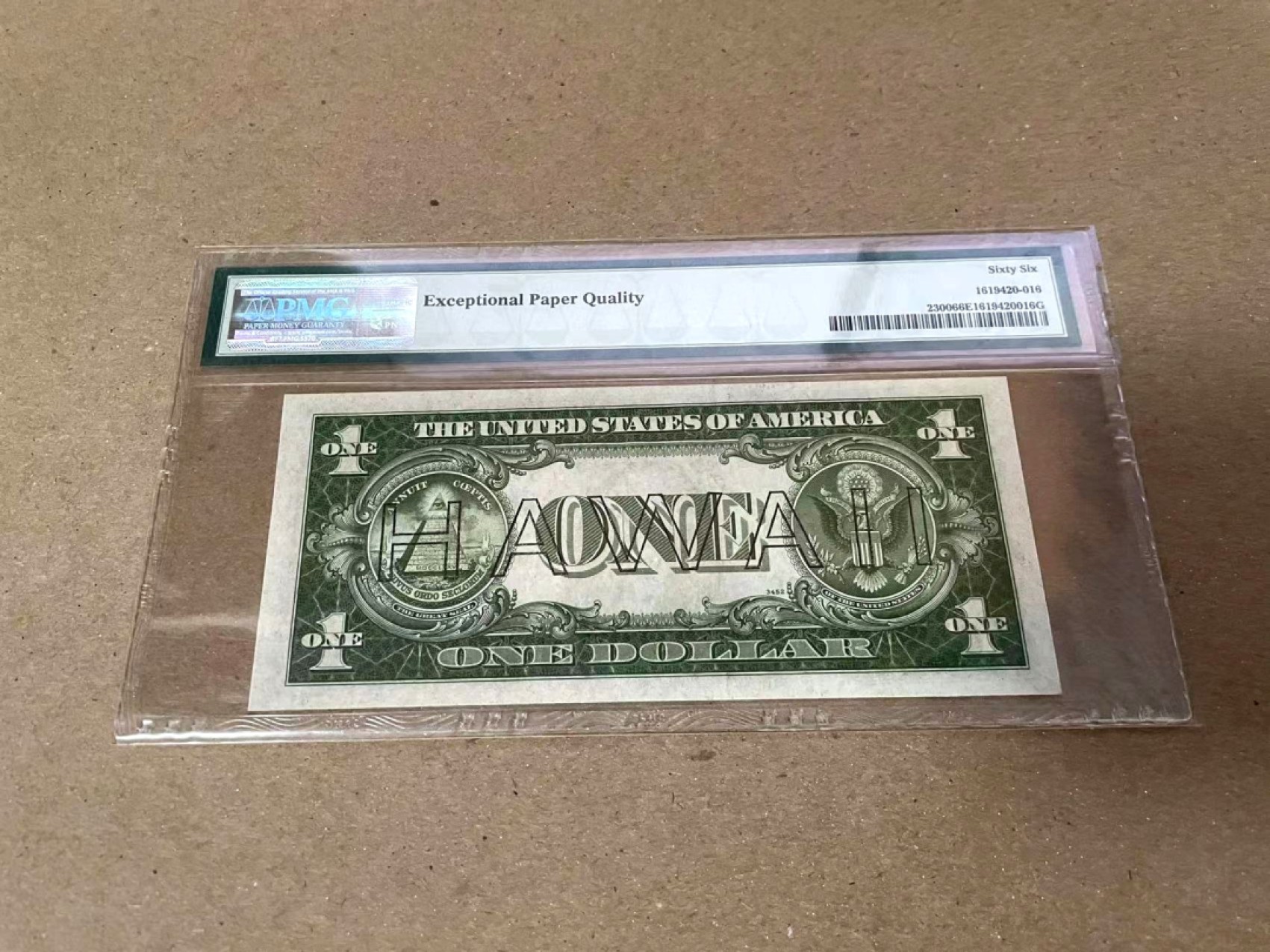 【Blue Auction】✨世界纸币精拍第235期【精】 【222豹子号】美国 夏威夷 1935A 1美金 PMG66EPQ 