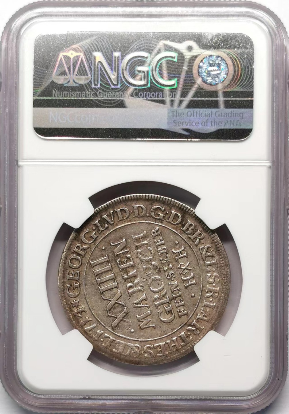 凡希社世界钱币微拍第二百十五期——德奥专场 1714布伦瑞克吕内堡野人24MG银币NGC-AU53