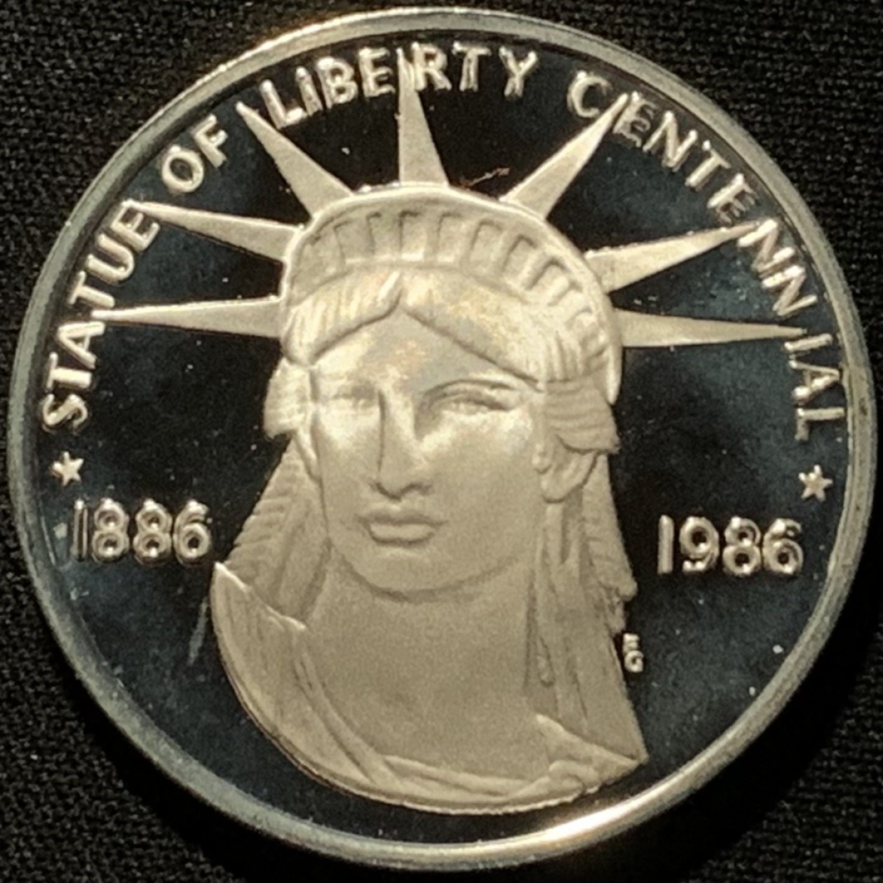 紫瑗钱币——第216期拍卖 美国 1986年 欢迎到达美洲 银章 28.35克 0.925银 精制