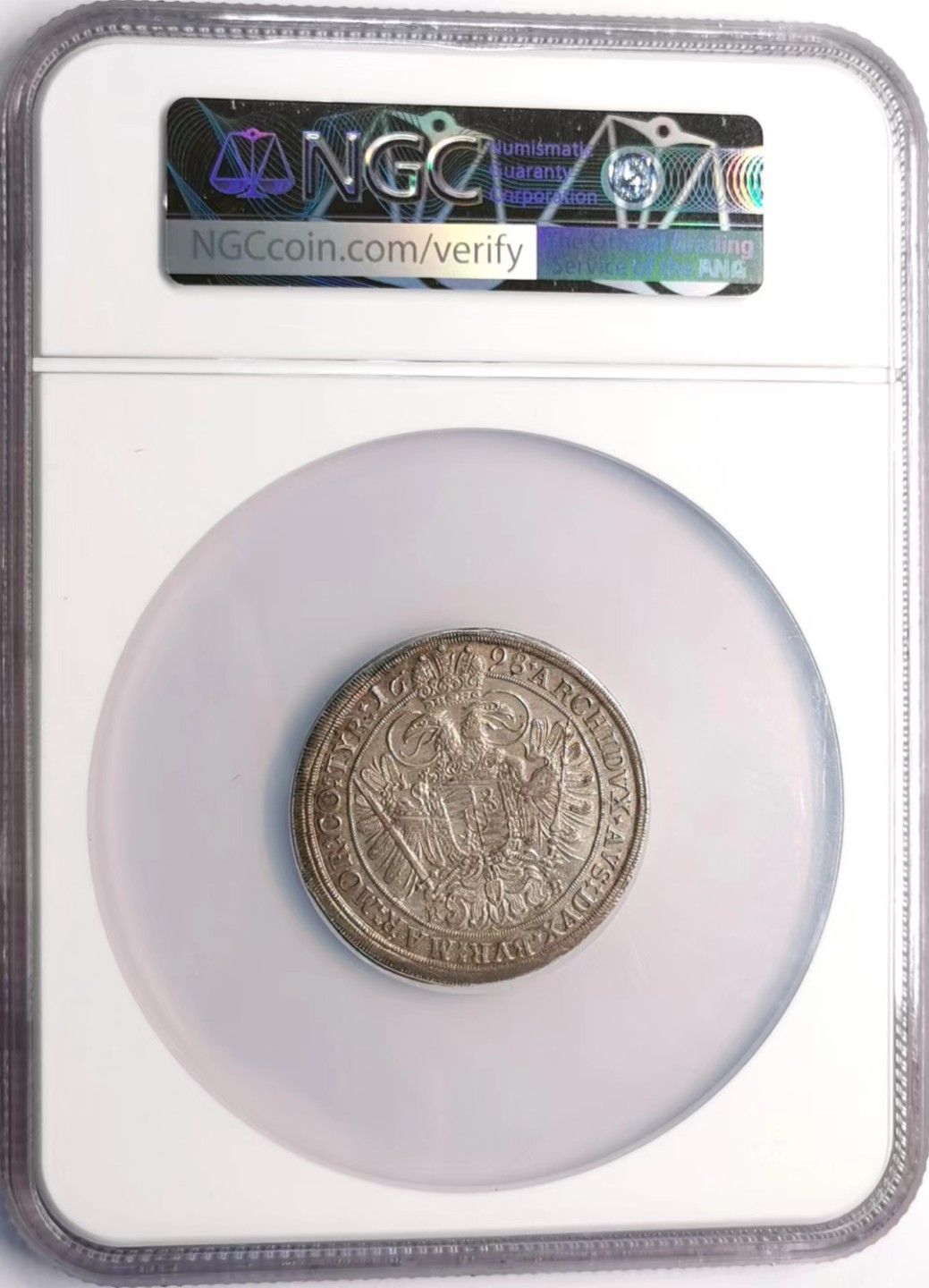 凡希社世界钱币微拍第二百十五期——德奥专场 1698匈牙利王国利奥波德大波浪泰勒NGC-AU58压印极出色！