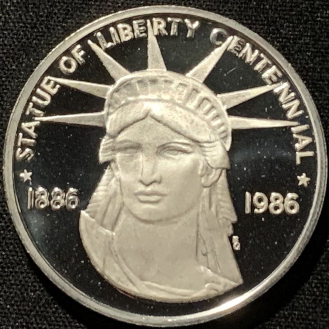 紫瑗钱币——第216期拍卖 美国 1986年 林肯在盖茨堡 银章 28.35克 0.925银 精制