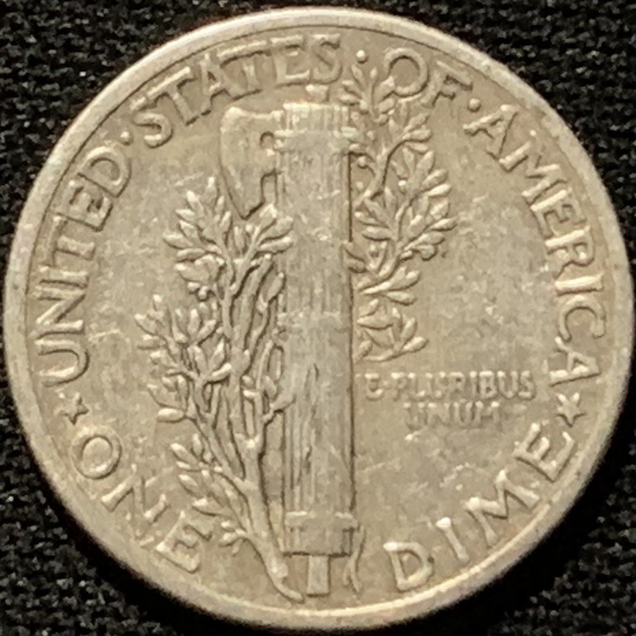 紫瑗钱币——第216期拍卖 美国 1939年 小飞侠 10美分 银币 2.5克 0.9银 