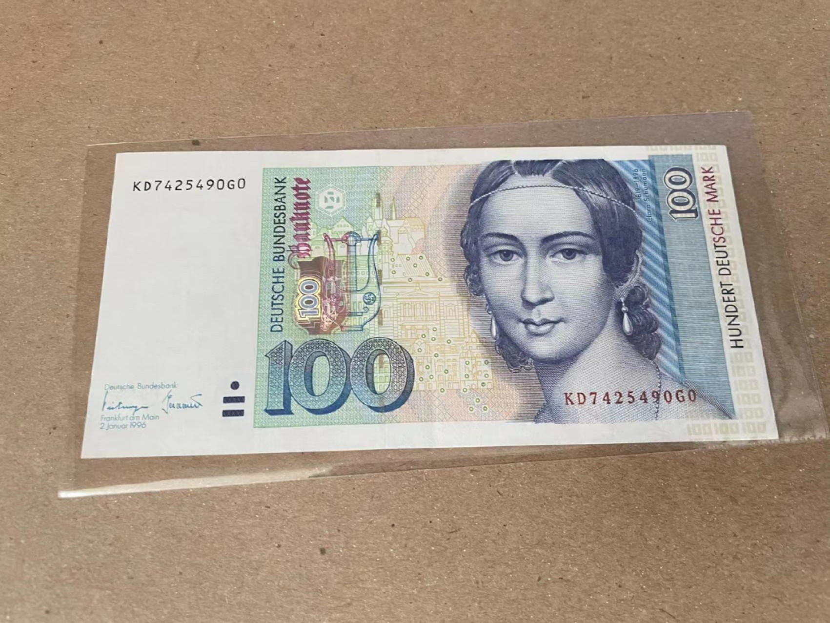 【Blue Auction】✨世界纸币精拍第235期【精】 德国 1996年100马克 AU品相 克拉拉