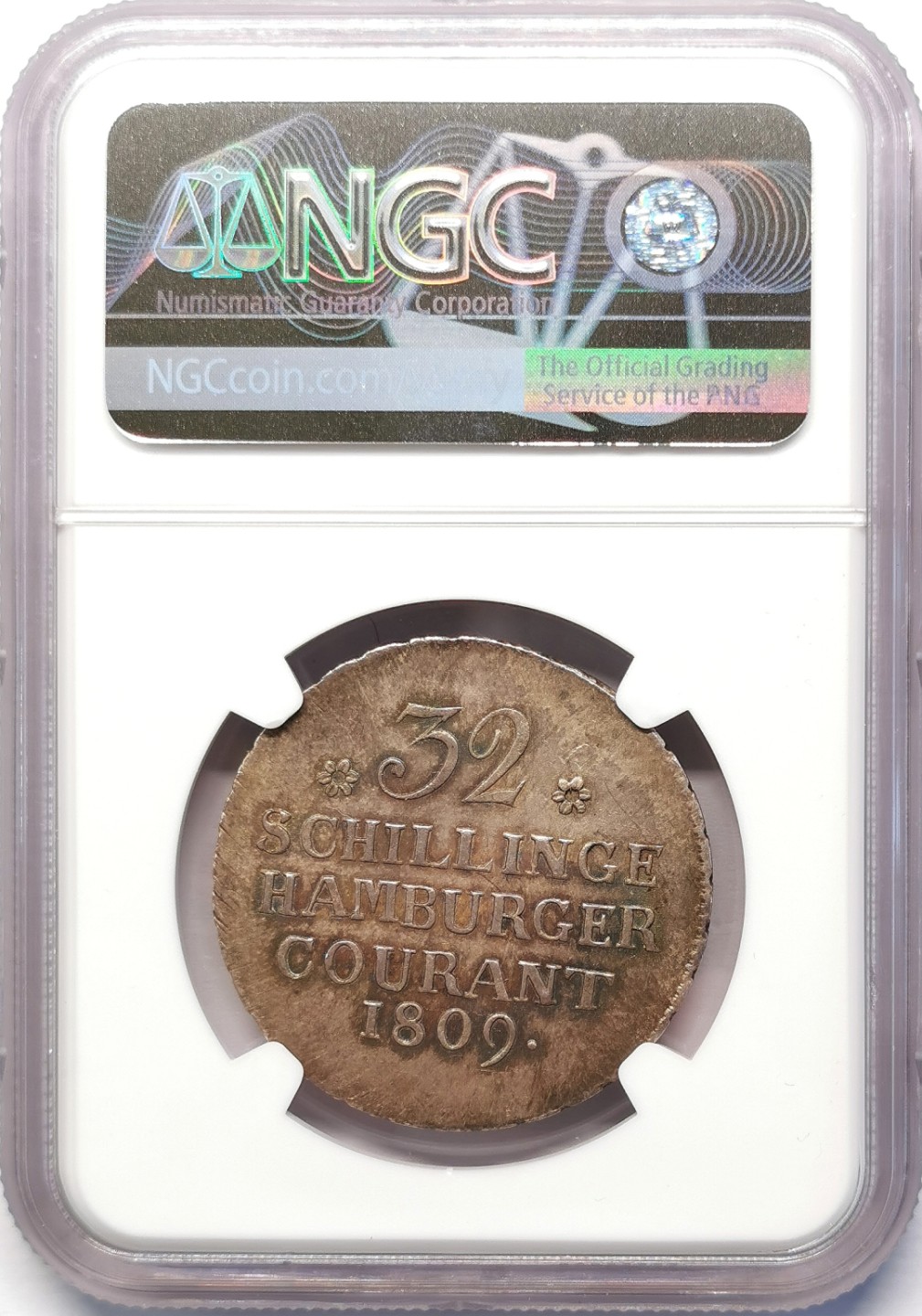 凡希社世界钱币微拍第二百十五期——德奥专场 1809汉堡自由市32先令银币NGC-MS63