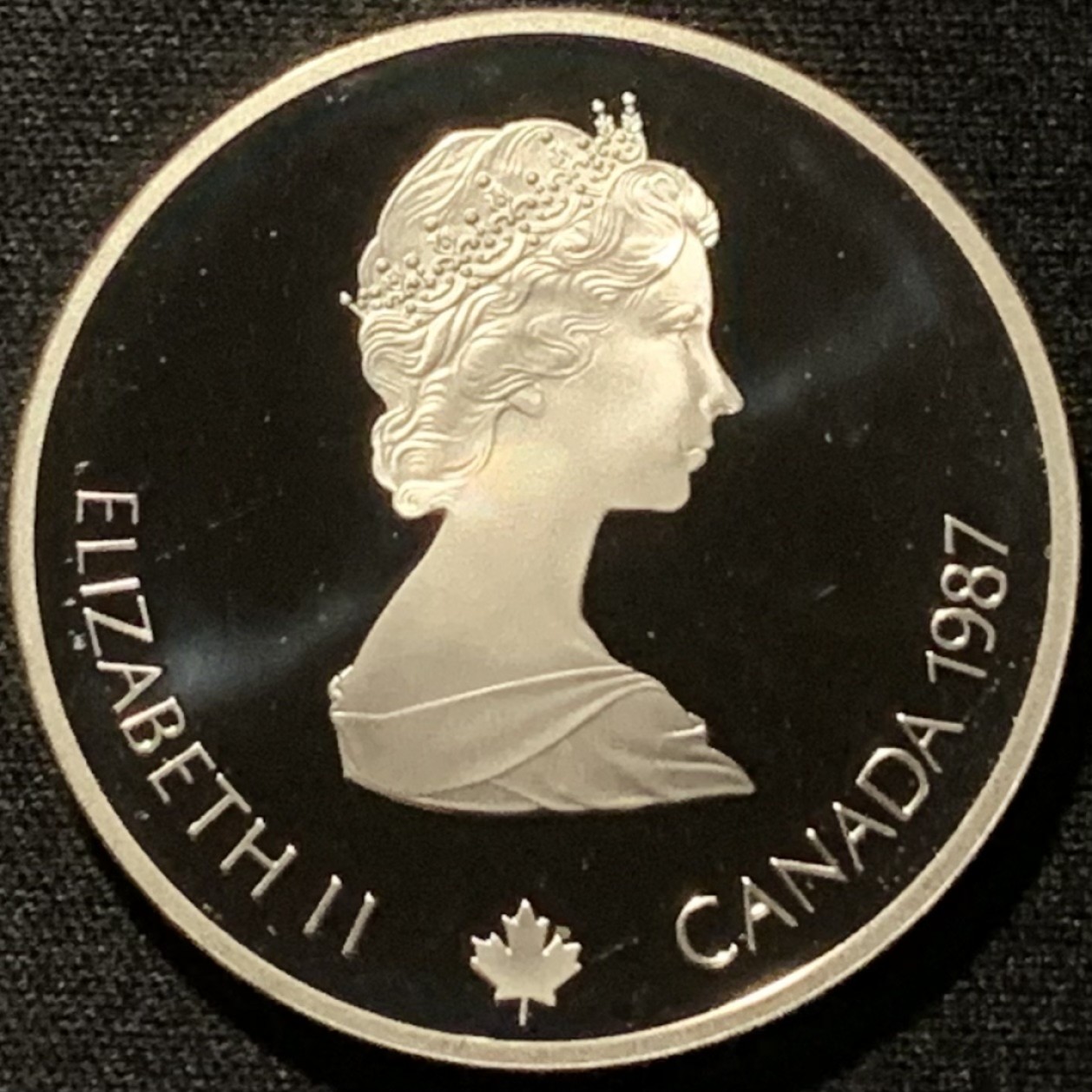 紫瑗钱币——第216期拍卖 加拿大 1987年 卡尔加里冬奥会 双人花样滑冰 20元 34.1克 0.925银 精制