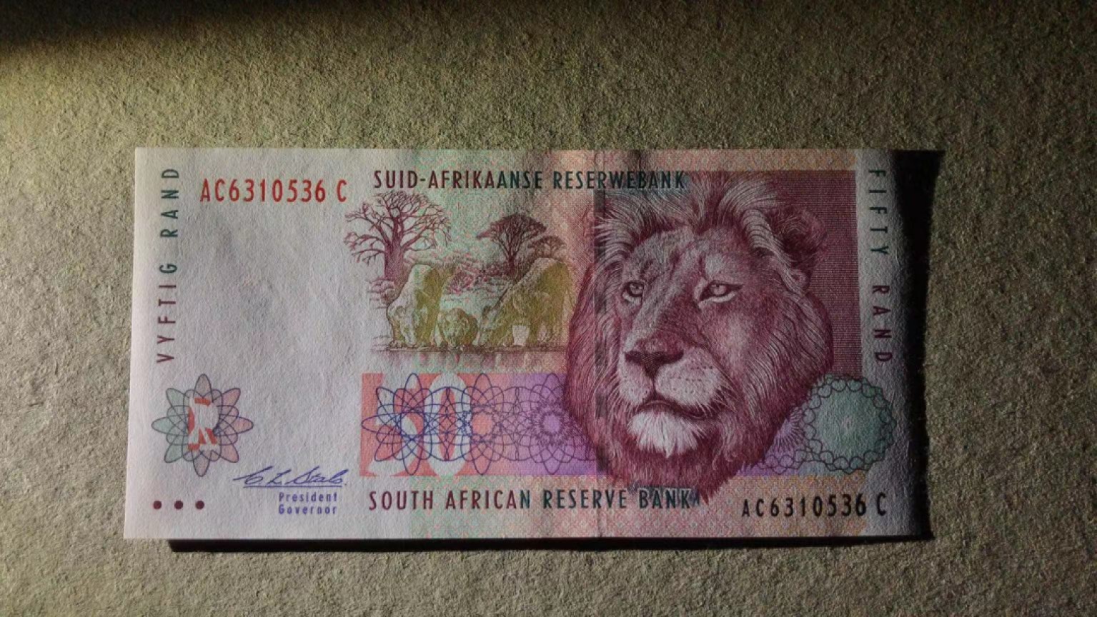 【Blue Auction】✨世界纸币精拍第235期【精】 【初版】南非 1992年50兰特 全新UNC 狮子 p125a