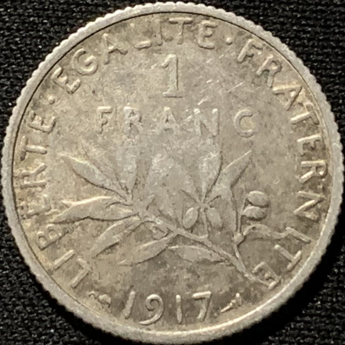 紫瑗钱币——第216期拍卖 法国 1917年 播种女神 1法郎 5克 0.835银