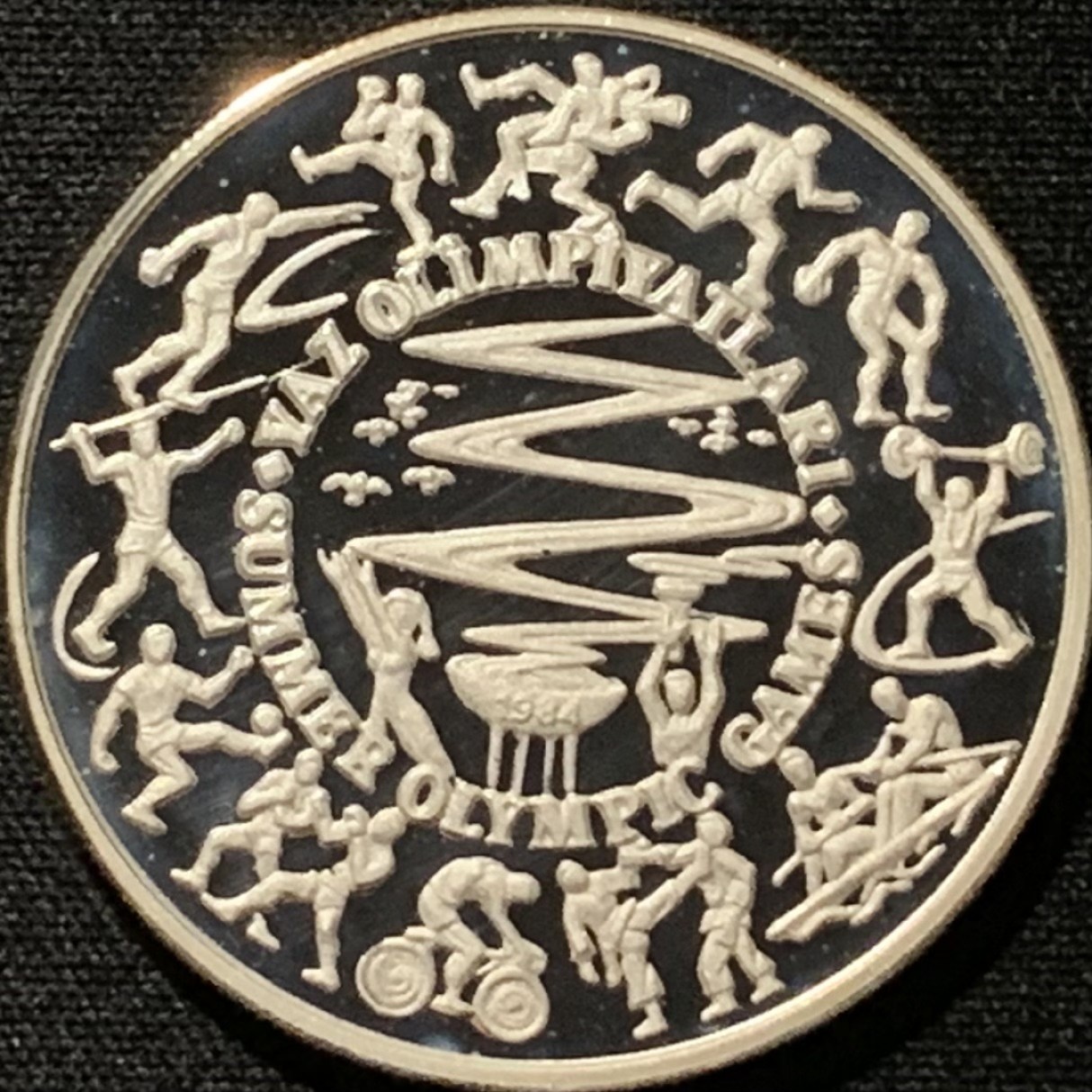 紫瑗钱币——第216期拍卖 土耳其 1984年 洛杉矶奥运会 5000里拉 23.33克 0.925银 精制