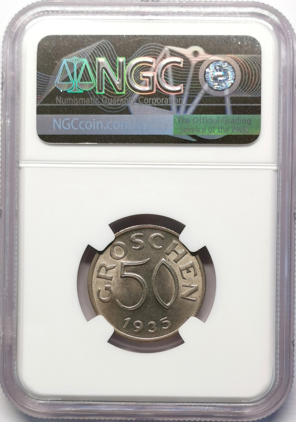 凡希社世界钱币微拍第二百十五期——德奥专场 1935奥地利50格罗申镍币NGC-MS64