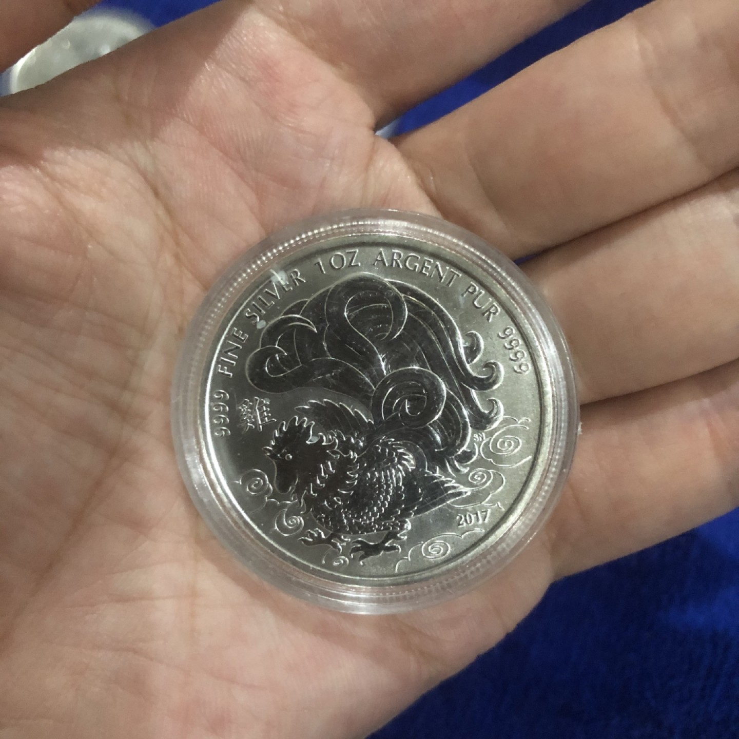 【保诚微拍】第36期  古今中外币章（部分评级）14号晚上七点半自动开拍！！！ 【投资银币】加拿大 2017年 生肖鸡年 1盎司 银币（31.1克 0.9999银）