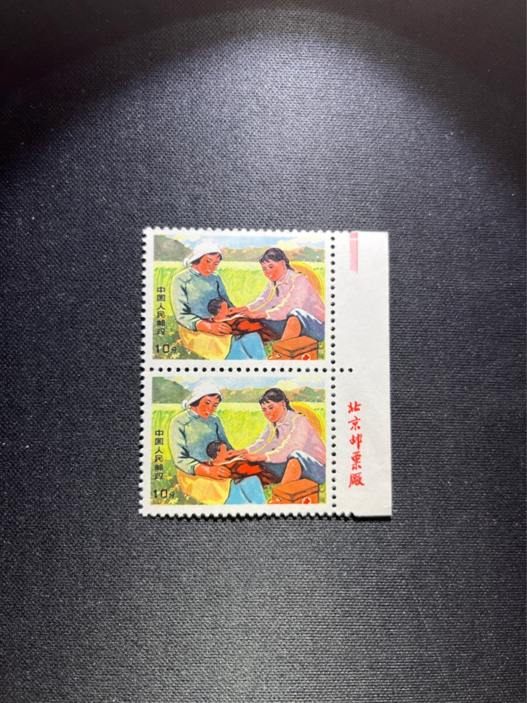 洪涛臻品 精选邮票限时拍卖第五十四期 文17  10分 厂名➕色标 2连一组，版撕票，上品，软折，喜欢不要错过！《ASG评级处于初级阶段，注意建仓便宜的版撕货，未来市场前景不可估量！！！！》