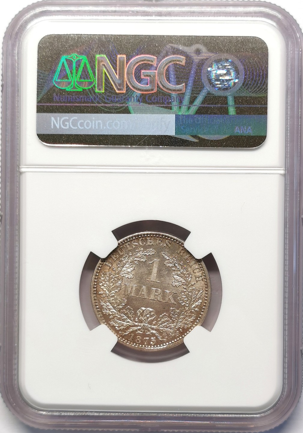 凡希社世界钱币微拍第二百十五期——德奥专场 1875A德国短翅银马克NGC-MS62