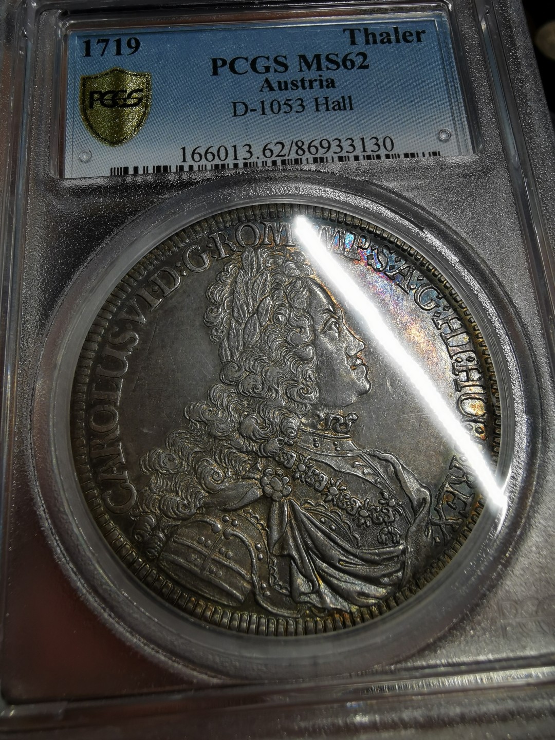 凡希社世界钱币微拍第二百十五期——德奥专场 荐！1719神罗总庭查理六世泰勒大银PCGS-MS62细节锐利！