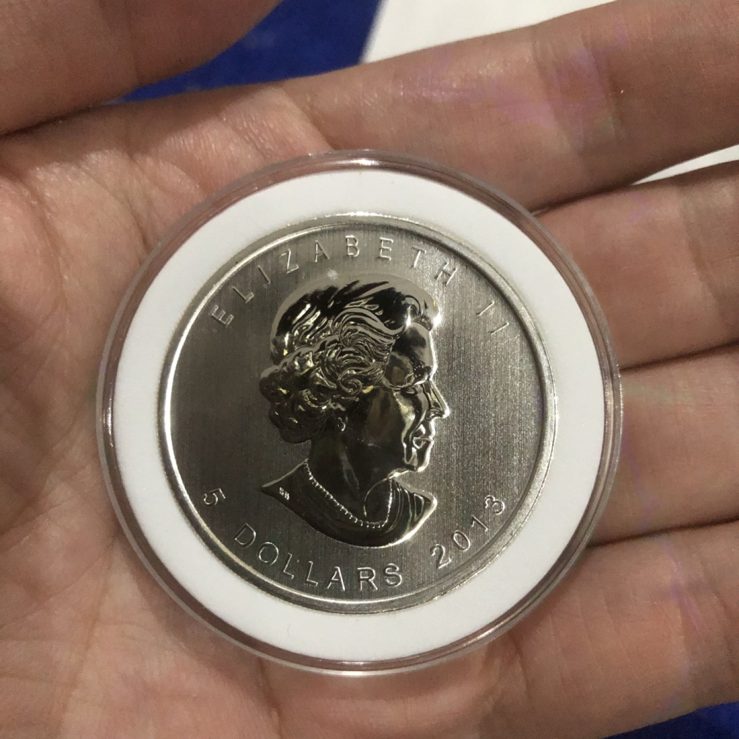 【保诚微拍】第36期  古今中外币章（部分评级）14号晚上七点半自动开拍！！！ 【投资银币】加拿大 2013年 野生动物-羚羊 投资银币（1盎司31.1克，0.9999银） 全品 轻微白斑